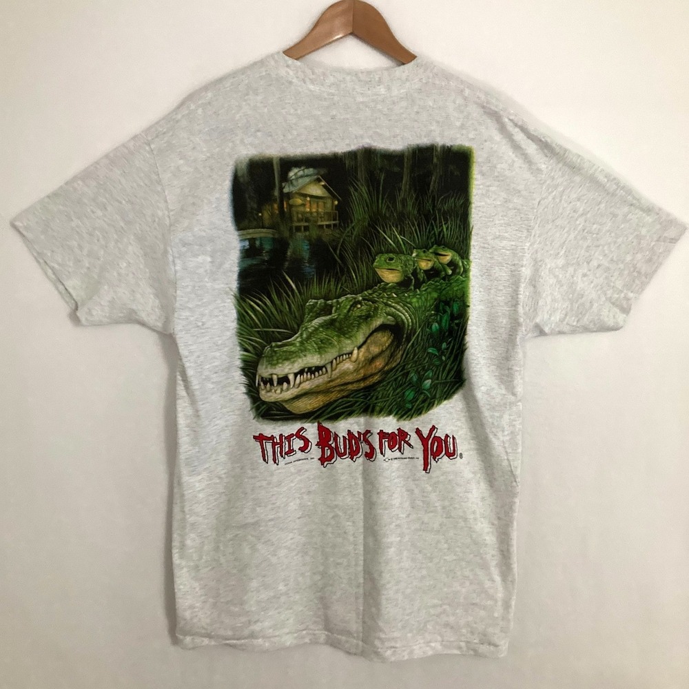 Vtg NWT Deadstock 1996 Budweiser Frogs Shirt XL This Buds For You Single Stitch